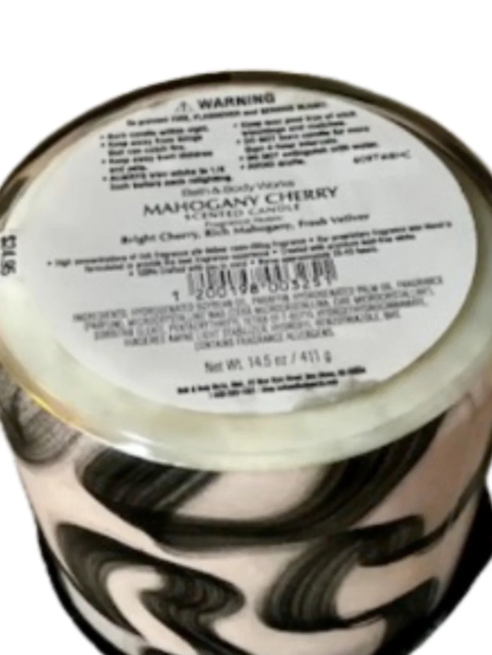 3 Wick Candle Bath Body Works Mahogany Cherry-14.5 Oz - Burns up to 45 Hours-NWT